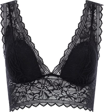 Chantelle - Floral Touch - Beugelloze voorgevormde triangelbh - Soft Feel - ZWART