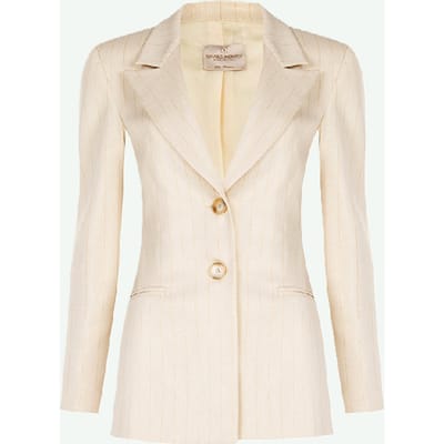 grijs jasje vrouw beige licht