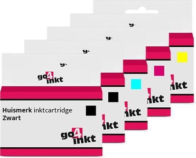 Go4inkt compatible met Canon PGI-520/CLI-521 bk/pbk/c/m/y inkt cartridges multipack zwart/foto zwart/cyaan/magenta/yellow - 5 stuks