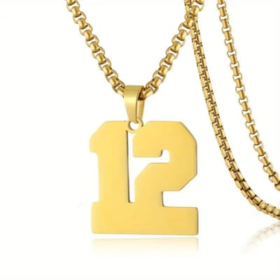 Livano Ketting - Heren - Staal - Nep zilver - Met Hanger - Nep Goud - 12