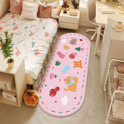 Ins Cartoon Schattig Slaapkamer Antislip Deken Lang Pluche Kamer Meisjes Woonkamer Studeerkamer Tapijt Woonkamer Bed Deken 40 * 120CM [imitation cashmere]