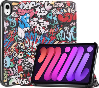 Hoesje - Geschikt voor Apple iPad Mini 6 (2021) - 8.3 inch - 6e Generatie - Dun & Stevig - Hardcover Book Case - Trifold Bookcase Hoes - Hard Cover - Tablethoes - Graffity