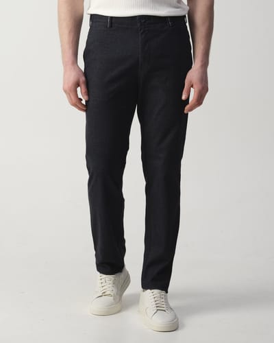 Meyer Broek Bonn Active Jersey Look Flat-Front Chino Donker Blauw / male