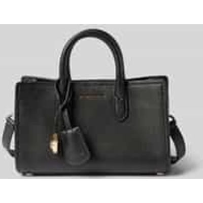 Lederen handtas met labelhanger, model 'SCARLETT'