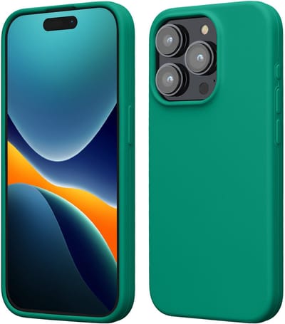 kwmobile Case voor iPhone 15 Pro - Slank TPU-Hoesje met Zachte Afwerking - In smaragdgroen