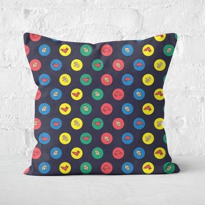 Twister Black Square Cushion - 40x40cm - Soft Touch
