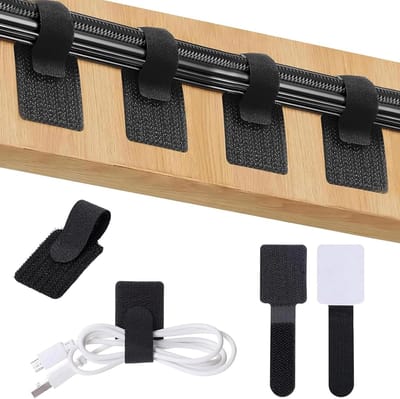60 Stuks Kabelbeheer voor Bureau, Zelfklevende Kabelhouders, Kabelorganizer en Kabelmontage Accessoires