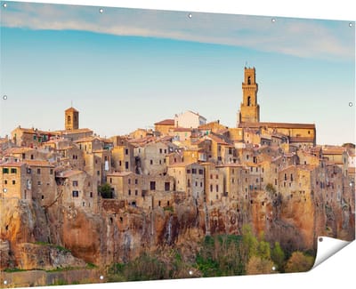 Gards Tuinposter Oude Stad in Toscane, Itali� - 180x120 cm - Tuindoek - Tuindecoratie - Wanddecoratie buiten - Tuinschilderij