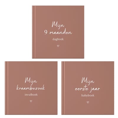 Fyllbooks Invulboeken voordeelset 'Zwanger' - Roestroze