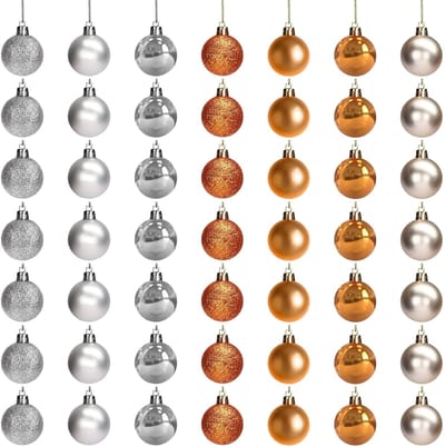 Dailygoods - Dailygoody - Kerstballen - 49 stuks kleine kerstballen - Feestdecoratie - Geassorteerd ontwerp - Kerstboom ornamenten - Perfect voor kerstversiering -...