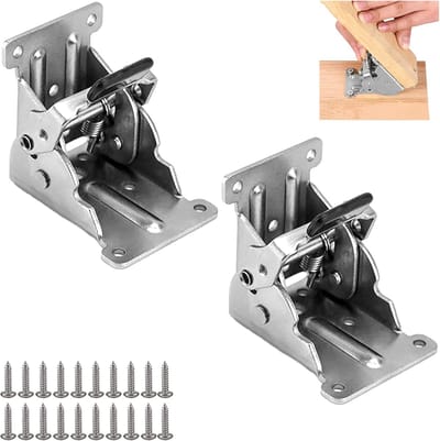 Solidchoice - Set van 2 Vouwbare Scharnieren voor Tafel- en Bedbenen