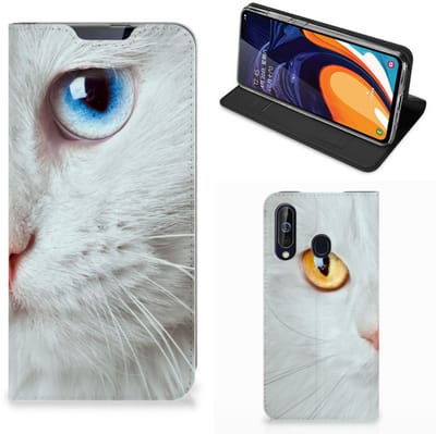 Samsung Galaxy A60 Hoesje maken Witte Kat