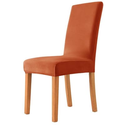 Fluwelen Stoffen Stoelhoes Voor Eetkamer Bruiloft Hotel Banket Zacht &Comfortabel Spandex Stretch Stoelhoezen Woondecoratie Zitvlak 1 Piece