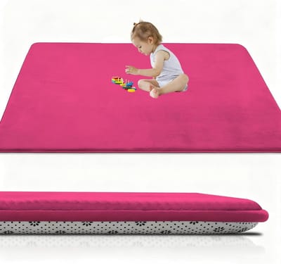 Baby Speelmat - Dikke Kruipmat - Veilig Spelen - Antislip Achterkant - 80 x 150 cm - Rozerood