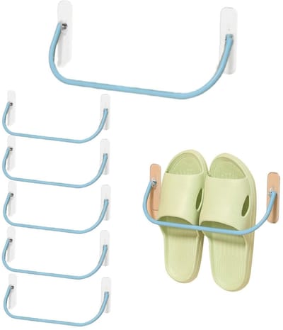 6 stuks hangende schoenen, wandschoenenrek, opvouwbaar schoenenrek om op te hangen, voor hangschoenen voor badkamer, entree, hal en kast