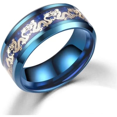 Roestvrijstalen Ring Sieraden Met Drakenpatronen Voor Mannen, Voor Dagelijks Gebruik, Cadeau Voor Feest Vakantie Verjaardag Jubileum 6 gray