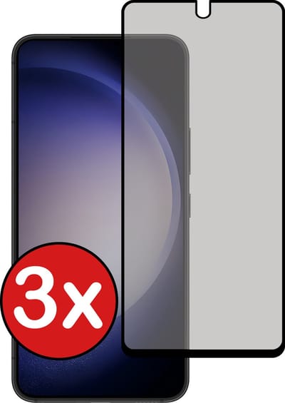 Screenprotector - 3 Stuks - Geschikt voor Samsung Galaxy S23 - Privacy Filter - Beschermglas - Gehard Glas - Tempered Glass - Screen Protector
