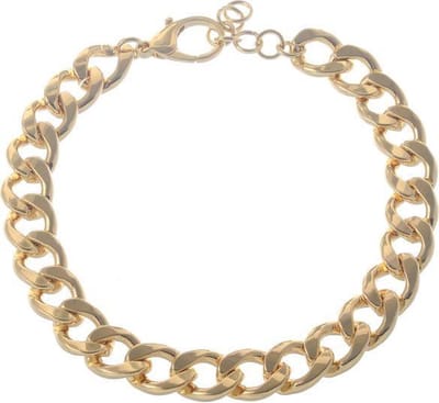 Behave – Ketting – Gourmetschakel goudkleur – 44+3 cm – Stoer design