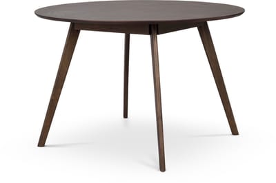 Rowico Home Yumi Ronde Eettafel - Hout - 4 Persoons - Eetkamertafel - Massief Eikenhouten Poten - Japandi - Bruin - Donker Eiken - Ø 115 cm x 75 cm