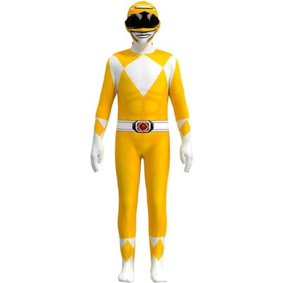 Costume Samouraï Sentai Shinkenger pour Enfant Adulte Combinaison Cosplay Super-héros Halloween Fête d'Anniversaire Combinaison Zentai 170cm jaune