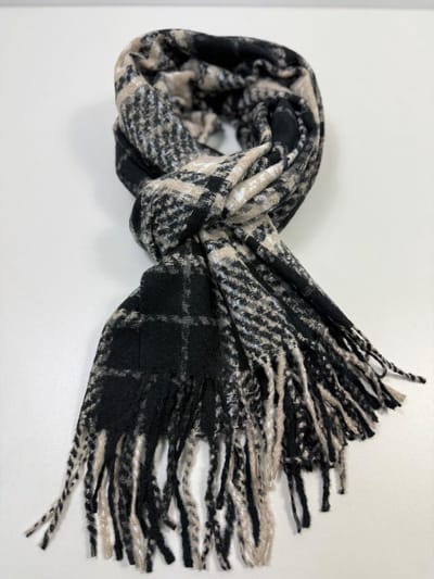 Wintersjaal ruit zonder wol, kriebelt niet! 100% viscose
