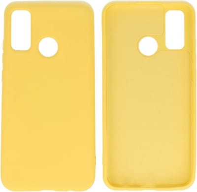Hoesje Geschikt voor de Huawei P Smart 2020 - Fashion Color Backcover Telefoonhoesje - Geel