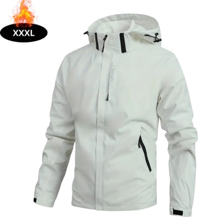 Livano Windjas Heren - Parka - Lente & Herfst - Jas - Volwassen - Windjack - Windbreaker - Outdoor - Ivoorwit - XXXL