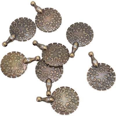 8 PCS Pendentifs Coupe-Fil Métal Forme Ronde Outil de Coupe de Fil pour Pendentif Artisanat de Couture DIY gray