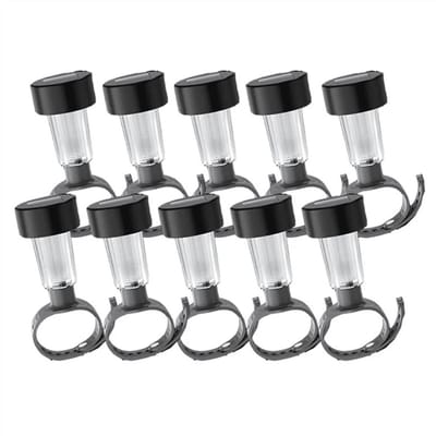 Set van 10 waterdichte LED-zwembadlampen op zonne-energie Geschikt voor buiten, zwembadomheiningen, tuinverlichting en erfverlichting.
