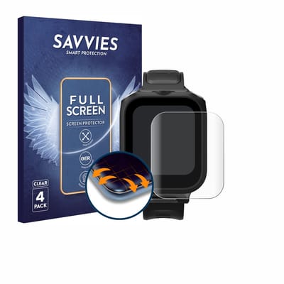 Savvies - Screenprotector voor Insta360 GPS preview remote Built-In Mic - Folie Beschermfolie transparant volledig dekking 4 Stuks
