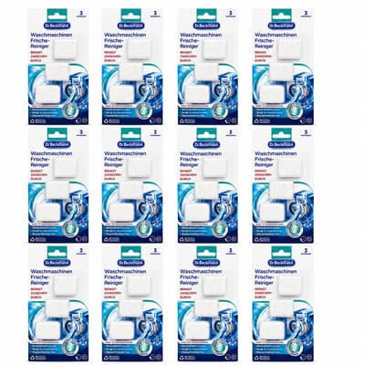 Dr. Beckmann Wasmachinereiniger 12x3 Tabletten - 36 Tabletten - Voordeelverpakking - Reinigt & Neutraliseert Geuren