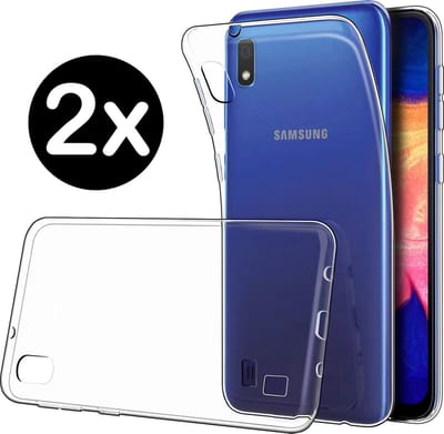 Hoesje - 2 Stuks - Geschikt voor Samsung Galaxy M10 / A10 - Sterk & Shockproof - Telefoonhoes - Back Cover - Case Siliconen - Telefoon Hoes - Transparant