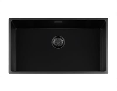 Lorreine Black Quartz Series spoelbak 7440cm Plug Zwart 74BQ-FU