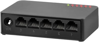 Gigabit Schakelaar - Netwerk Hub - Netwerk Uitbreiden - Plug and Play - 5 Poorten - Zwart