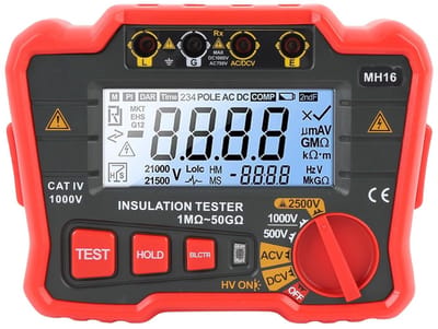 Isolatieweerstand Tester - Megohmmeter Multimeter - Elektrisch Testen - Hoge Precisie Meting - 1MΩ Tot 50GΩ