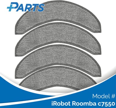 iRobot Roomba c7550 Dweilpads (4 Stuks, Plus.Parts® alternatief voor 4785886)