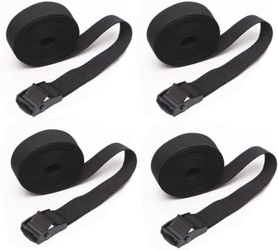 4 Stuks Sjorbanden met Ratel en Sluiting - 150 cm x 2 cm Spanbanden voor Motorfiets, Auto en Fietsendrager