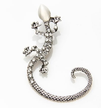 Salamander ear cuff | zilver gekleurd