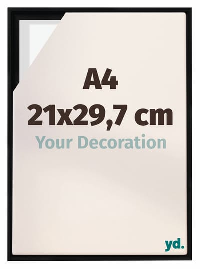 Your Decoration - Baklijst 21x29,7 cm - Zwart Mat - Baklijst voor Canvas - MDF - Lyon
