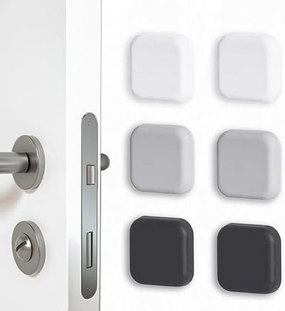 6 Stuks Siliconen Deurstoppe - Zelfklevend - Deurbeschermer - Deurstoppers - Muurbescherming - Deurklink Buffers - Deurklink - Eenvoudig Te Installeren - Deurgreepbeschermers - Geschikt Voor Muren - Wit, Grijs, Zwart