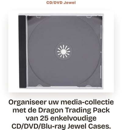 Dailygoods- CD/DVD Hoes Professionele Kwaliteit - Jewel Case - 10.4mm - Pack van 25 - Zwart - Betrouwbare Bescherming