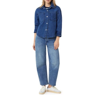 Scotch & Soda Utility Denim Shacket Royal Blue Taglia: XS | Maglie a manica lunga Outlet | Donna | Blu