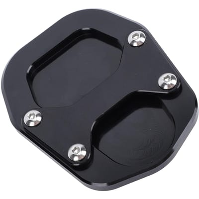 Motorfiets Standaard Verlengstuk Pad Aluminiumlegering Geanodiseerde Afwerking Stabiele Ondersteuning Zijstandaard black