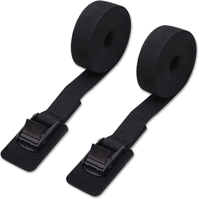 Set Sjorriemen - Laadbanden - Veilig Transport - Beschermkussen - 25 cm x 2 m - Zwart