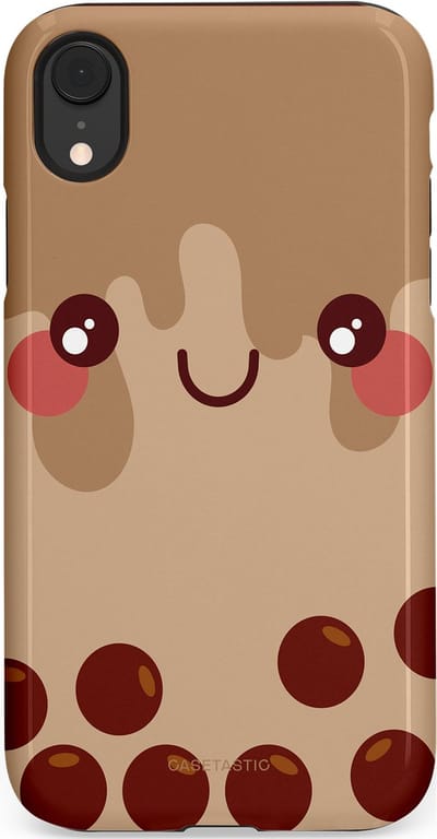 Casetastic Hoesje Geschikt voor Apple iPhone Xr - Stijlvolle Beschermende Duo-layer Case - Smeltende choco bolletjes