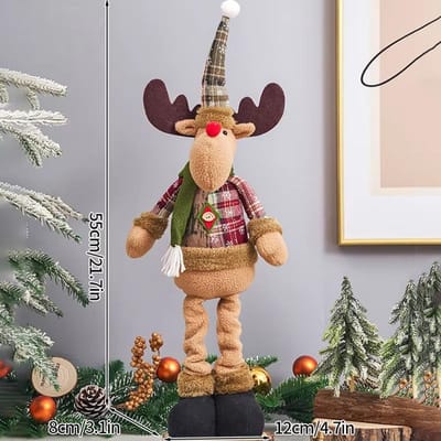 Poupée de Noël Télescopique Décorations Joyeux Noël Père Noël Bonhomme de Neige Renne Ornements Noël Navidad Cadeaux