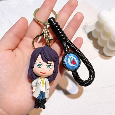 Kawaii Suzume No Tojimari Daijin Kat Sleutelhanger Figuur Anime Actie Bureaublad Pop Collectie Speelgoed voor Kind Cadeau black