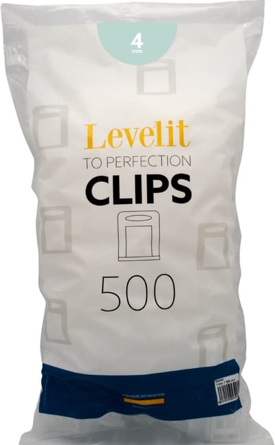 Levelit - Leveling clips 4 mm - Tegel levelling systeem - 500 stuks