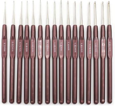 Scoby - Haaknaalden Set - DIY Haakgereedschap - Brei- en Haakaccessoire - Naaien/Breien/Haken - Kunststof - Bruin