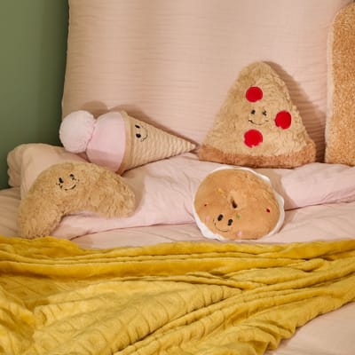Atmosphera Kids Knuffel Pizza - 24x3x12cm - Beige